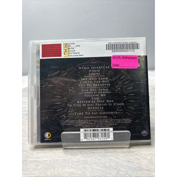 Sarah Brightman – Hymn (CD, 2018, Decca/Universal) - Picture 2 of 5